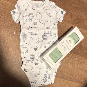 Animal Print White Bodysuit